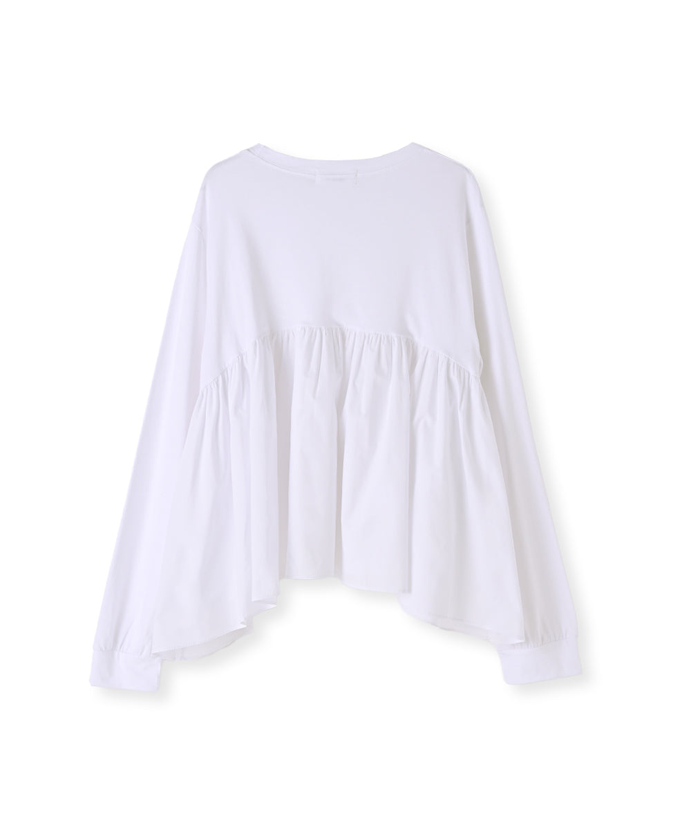 【SALE】OTONA SWITCHING PEPLUM TEE(25SS)