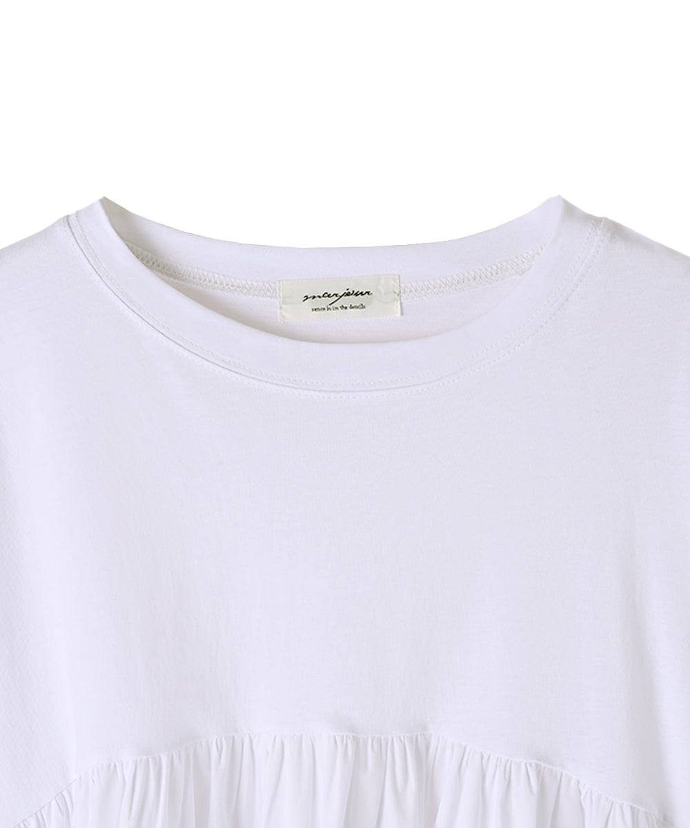 【SALE】OTONA SWITCHING PEPLUM TEE(25SS)