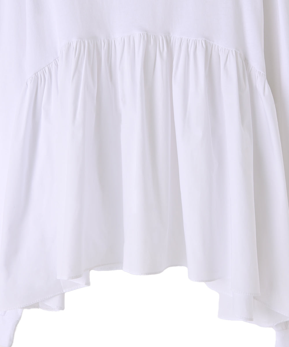 【SALE】OTONA SWITCHING PEPLUM TEE(25SS)