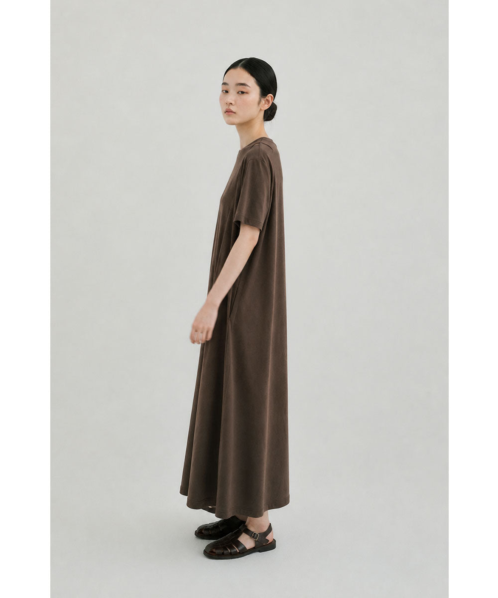 【SALE】SHOULDER SLIT HALF SLEEVE DRESS