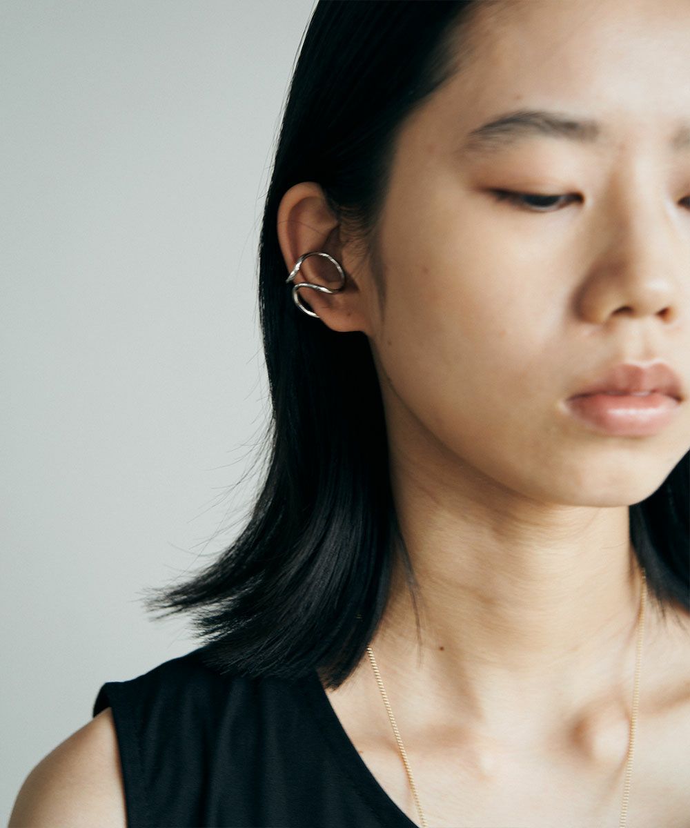 【SALE】[NICKEL FREE]DOUBLE STRAND EARCUFF