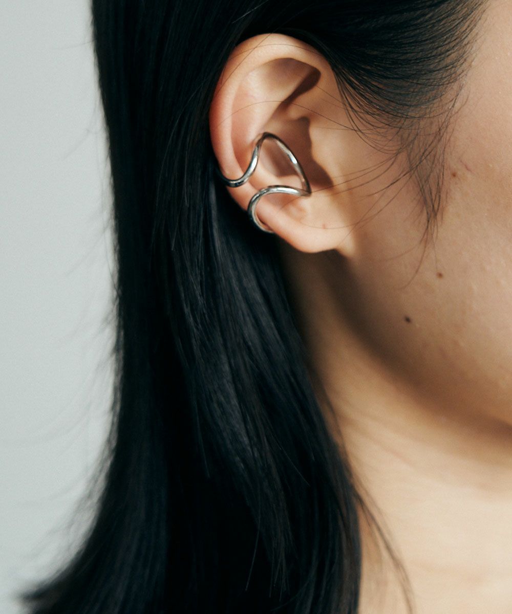 【SALE】[NICKEL FREE]DOUBLE STRAND EARCUFF