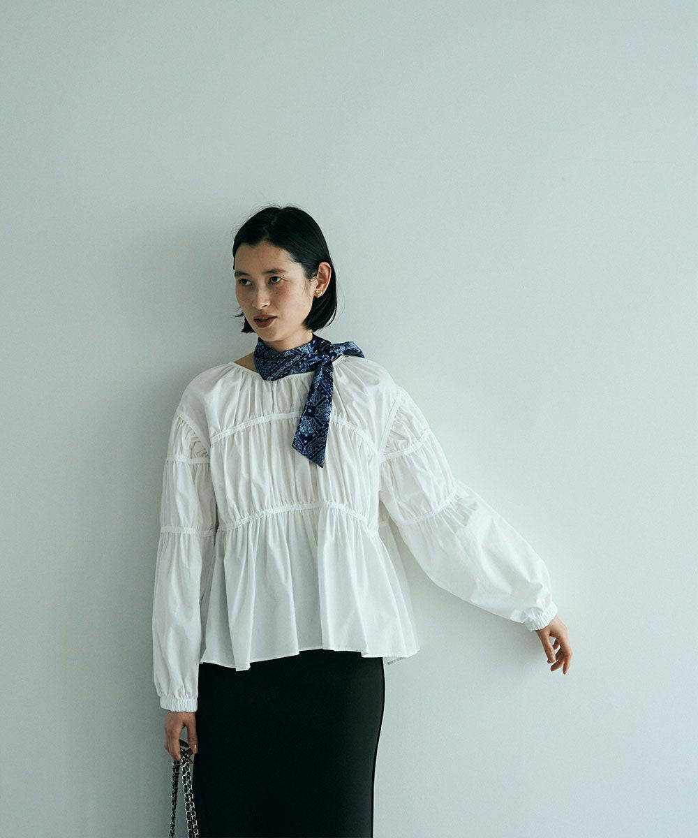 MONOTONE GATHER BLOUSE