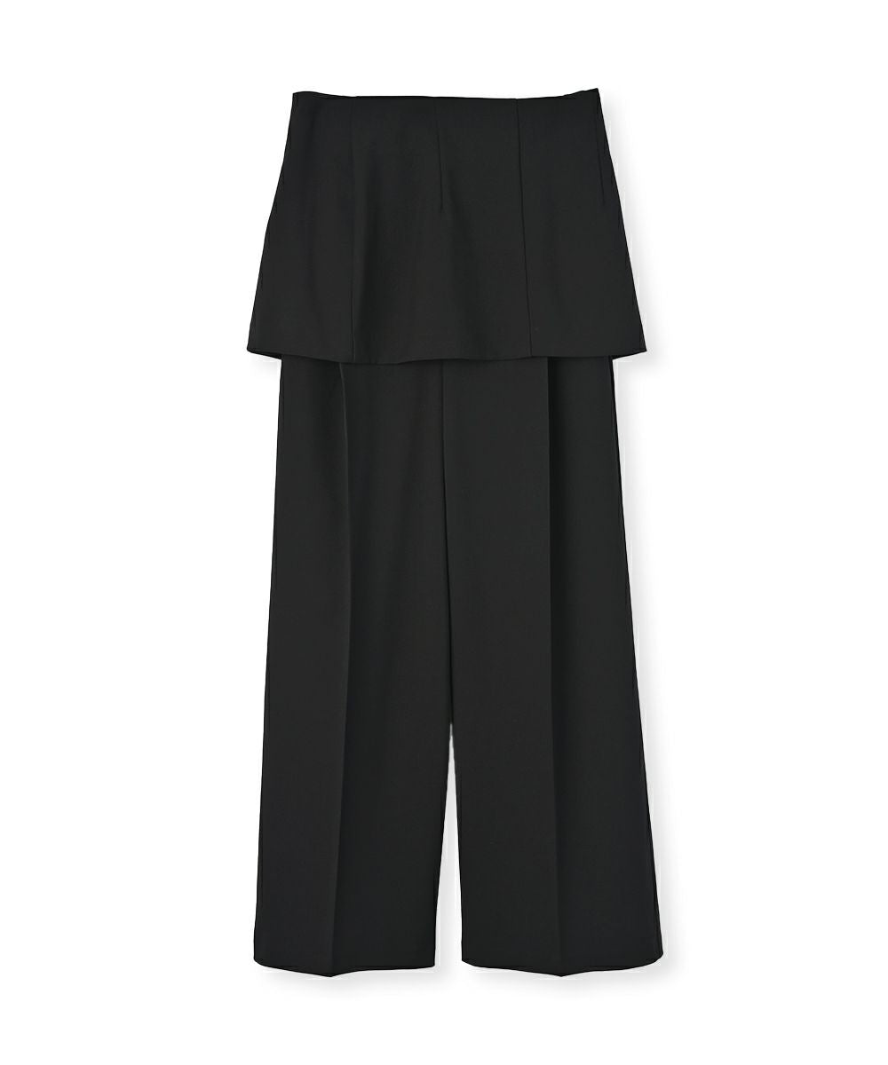 LAYERED WIDE TUCK PANTS