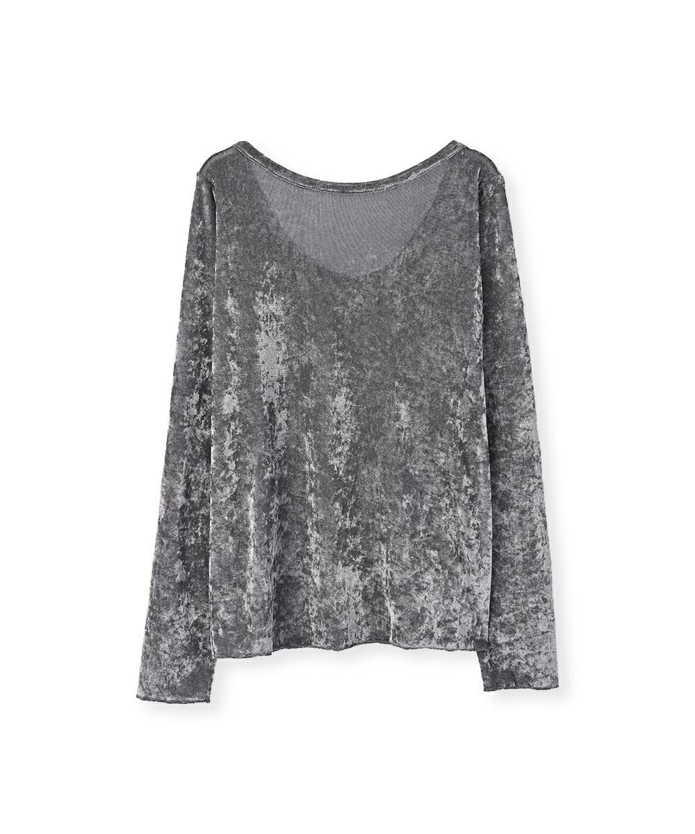 【SALE】SHEER VELOUR BACKSHAN TEE