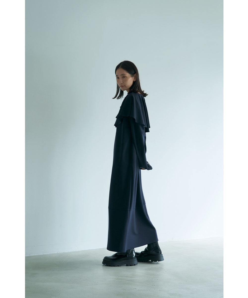 【SALE】【マイとヨーコさんコラボ】[NATURAL]RUFFLE COLLAR ONEPIECE[本店限定]