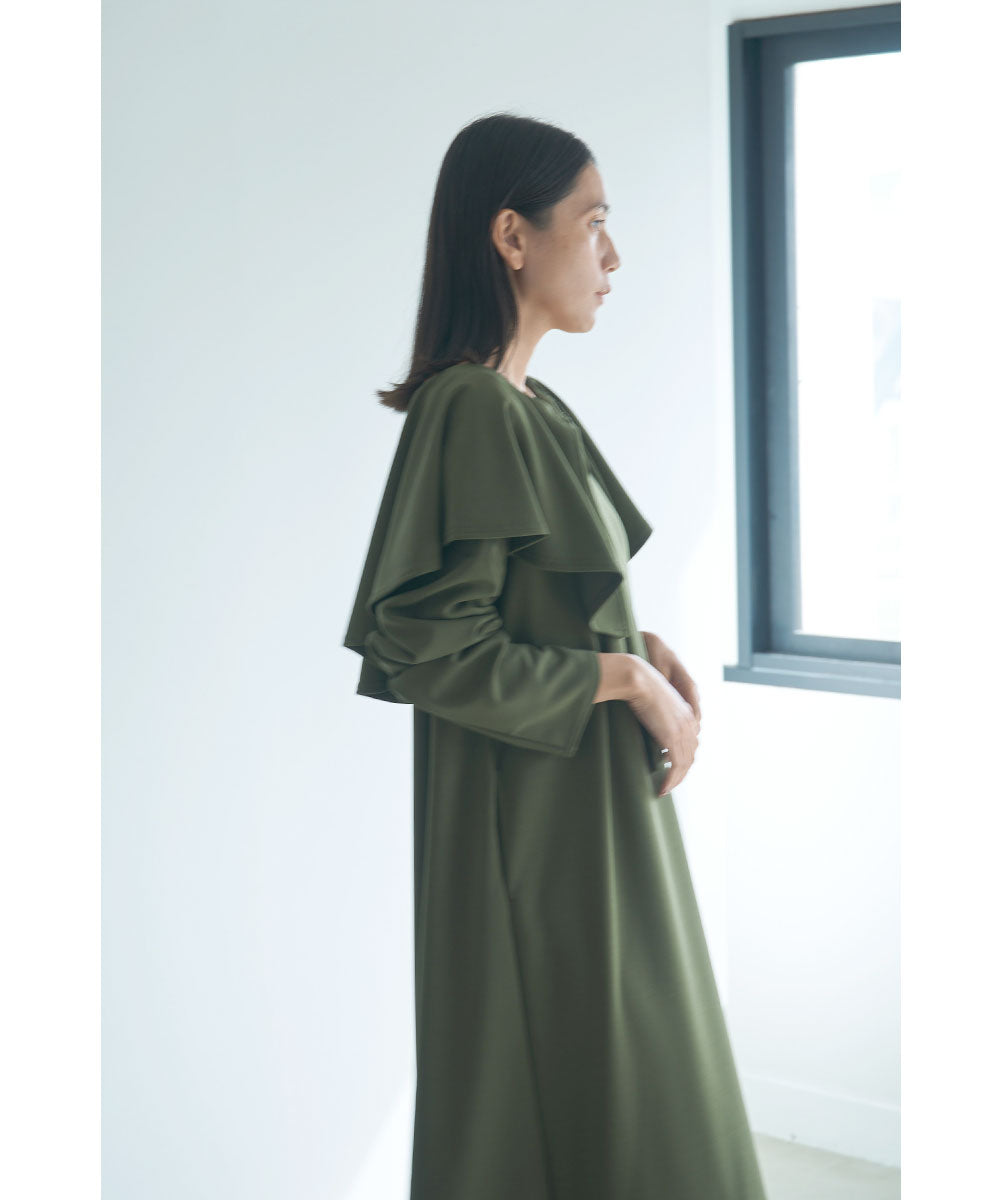 【SALE】【マイとヨーコさんコラボ】[NATURAL]RUFFLE COLLAR ONEPIECE[本店限定]
