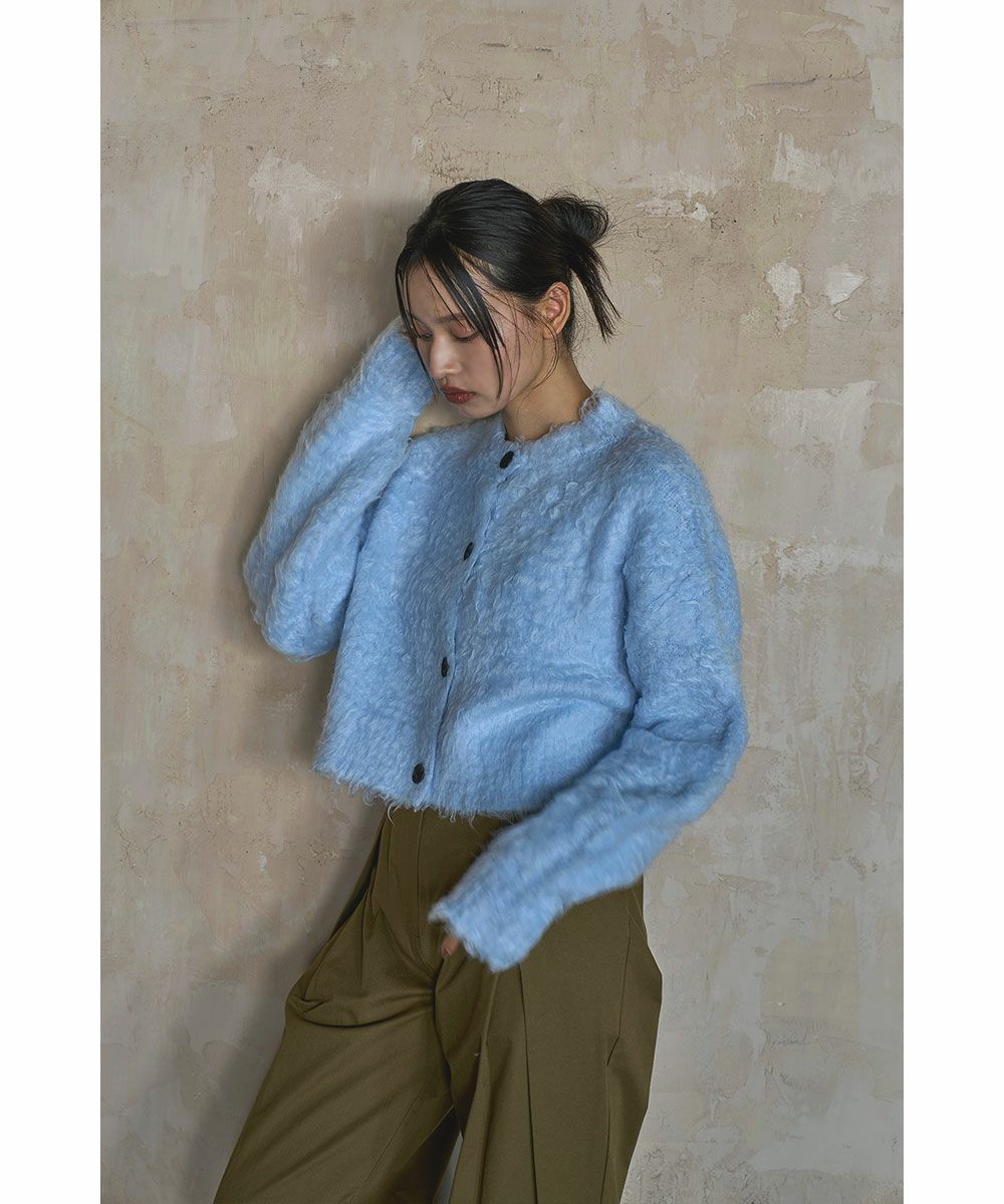 【SALE】BUTTON SHAGGY CARDIGAN