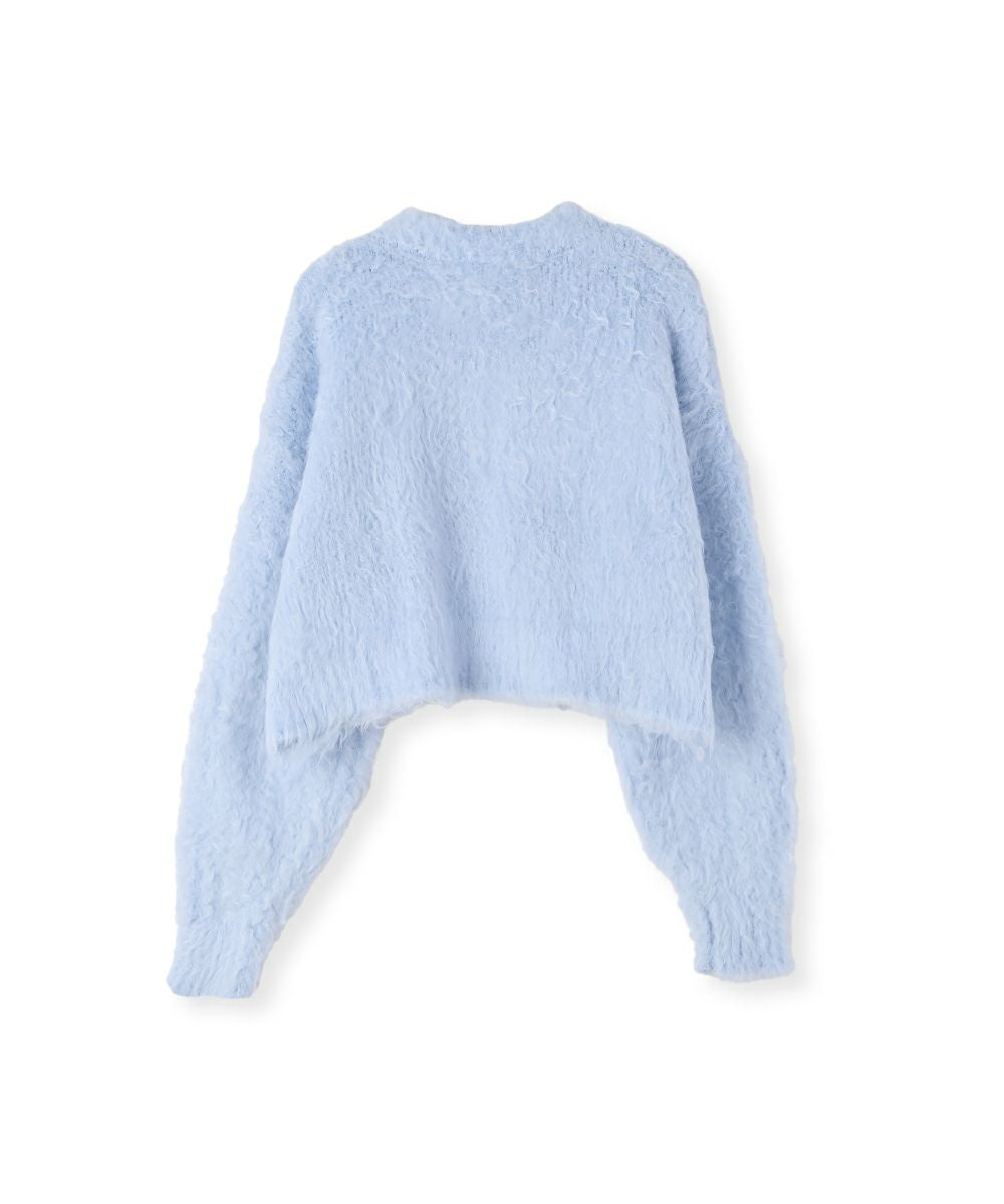 【SALE】BUTTON SHAGGY CARDIGAN